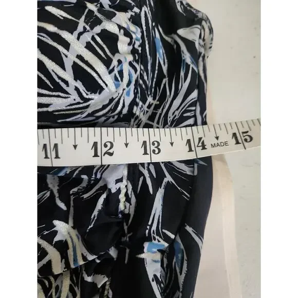 Nip Tuck Swim Palm Foil Twist Front Tummy Control Swimsuit sz 10 modest slimming - Picture 9 of 10